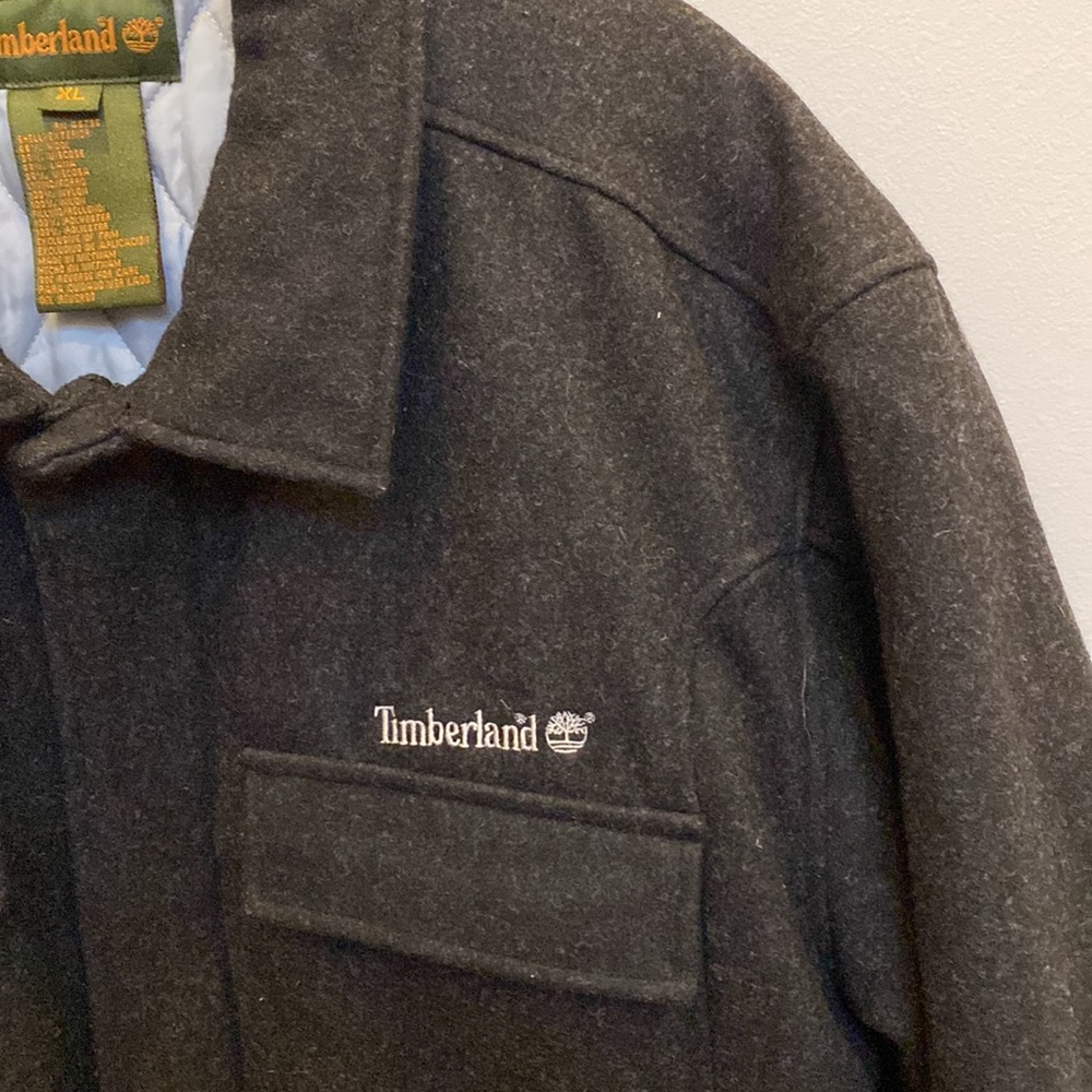 SOLD Timberland Charcoal Wool Blend Peacoat Jacket - Picture 2 of 6